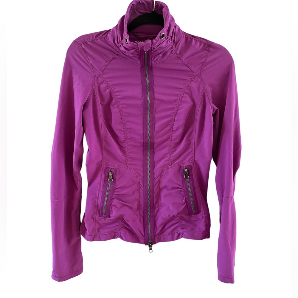 Zella purple zip up jacket women’s size XS stretchy